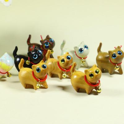 Zil ile Sandal Ağacı Bereket Kedi: Sevimli Baş Eğen Yavru Kedi Figürü, Yaratıcı Doğum Günü Hediyesi