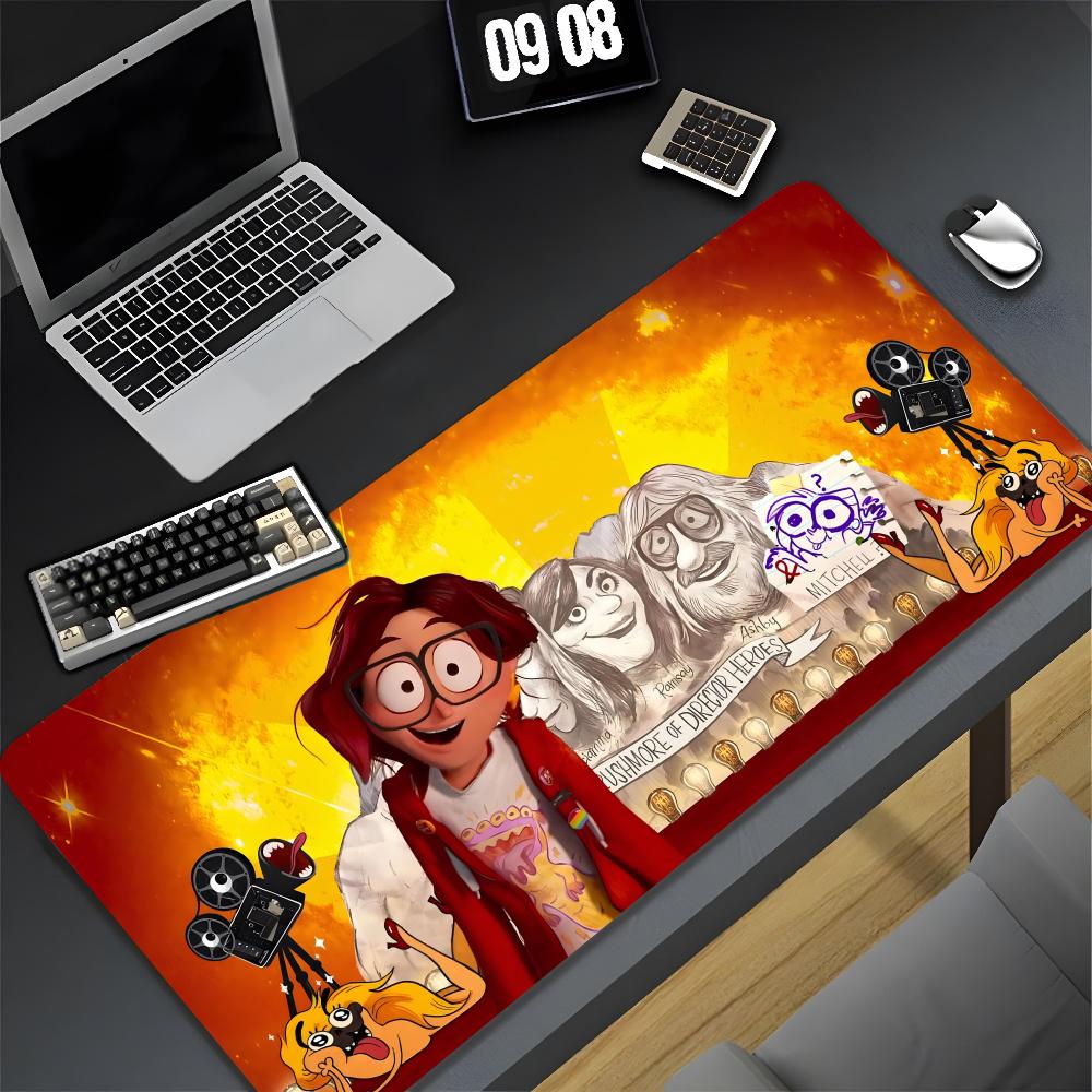 The Mitchells vs. the Machines Mouse Pad XXL Gamer Gaming PC Computer Otaku Locking Edge DIY Customized Photo Laptop Notebook De