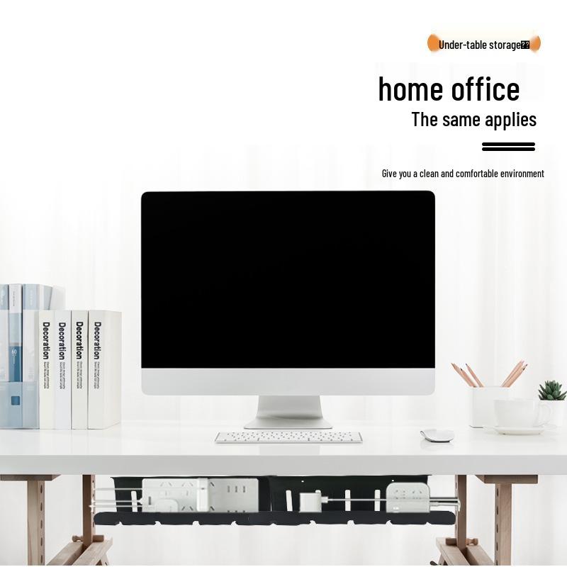 Punch-Free Power Strip & Cable Organizer for Desktops