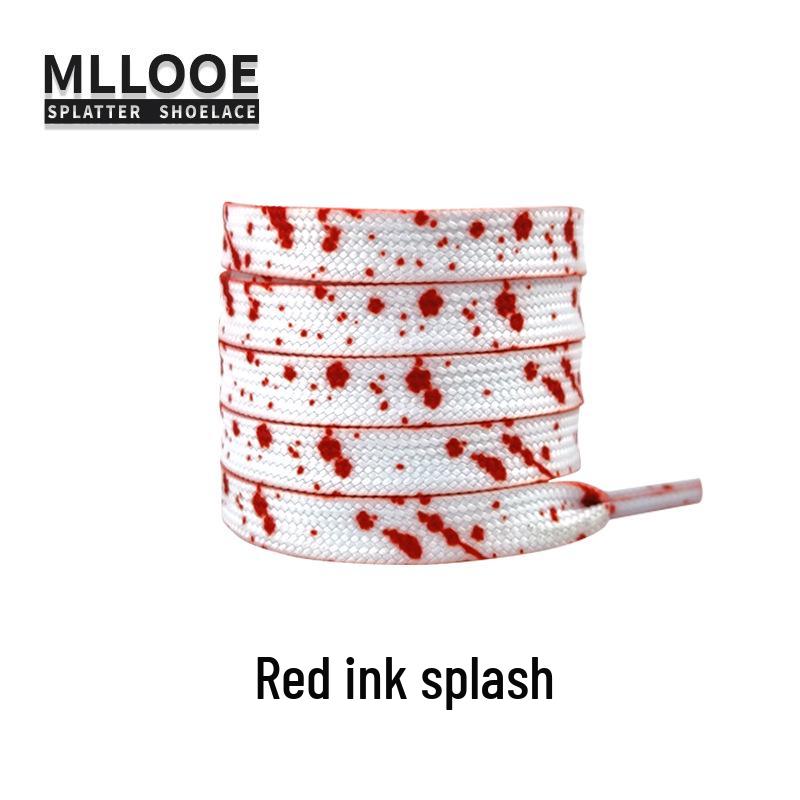 Black and White Splatter Ink Shoelaces for AF1, Dunk, Skate, and Casual Shoes