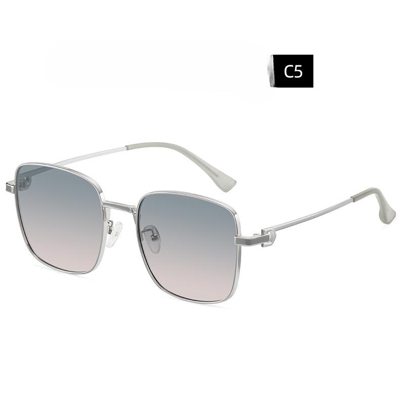 Metal Frame Polarized Sunglasses Female Elegant and Fashionable Commuter Wind Polarized Sunglasses Summer UV Glasses.