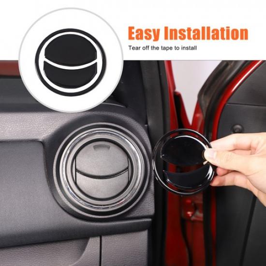 Glossy Piano Black Center Air Vent Outlet Cover Trim For Toyota Tacoma 2016-