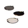 Modern Leather Tray Creative Round Metal Tray Store Decoration Ornaments Coffee Table Key Jewelry Storage Organizer