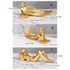 Small Gold Decoration Fun Paperweight, Reading Women Statue for Home Office Bookshelf Living Room Desk Decoration