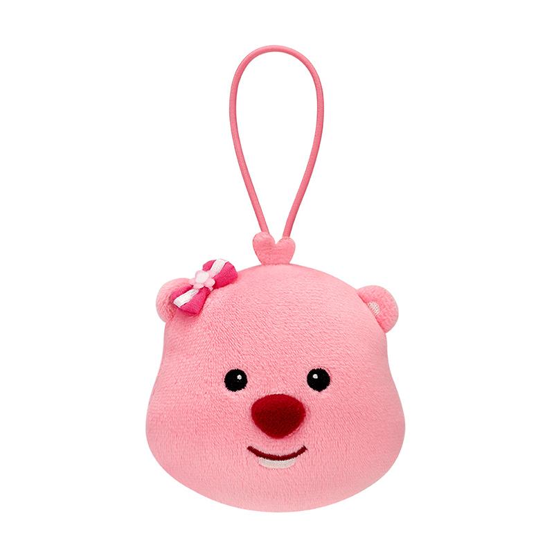 [pororomall] Pororo Face Plush Keychain - Loopy