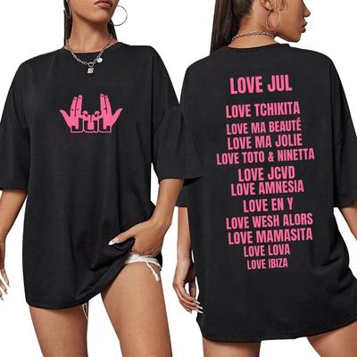 Rapper Jul Love Jul Classic Graphic T-shirts Women Fashion Hip Hop Short Sleeve Classic T-shirts Streetwear