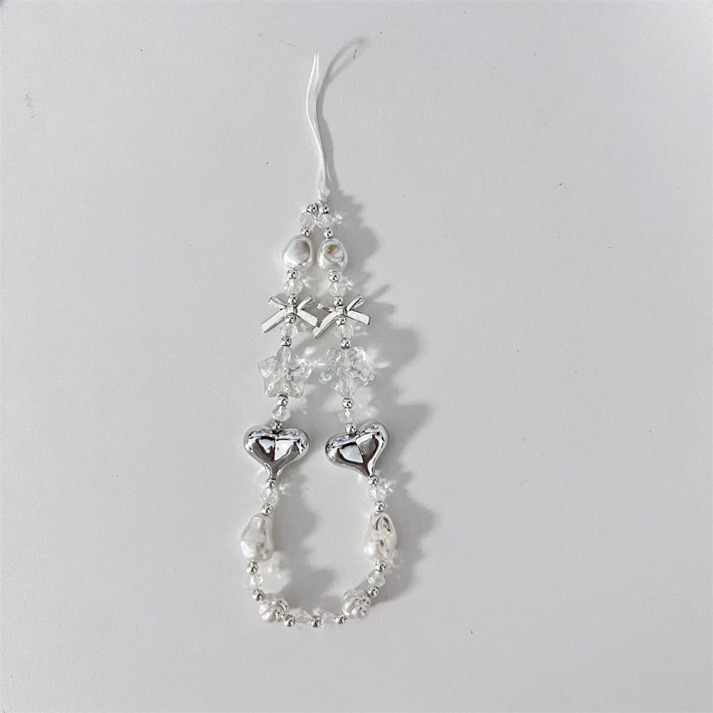 Anti-lost Bow Phone Case Pendant Beaded Y2K Mobile Phone Charms  Christmas Gifts