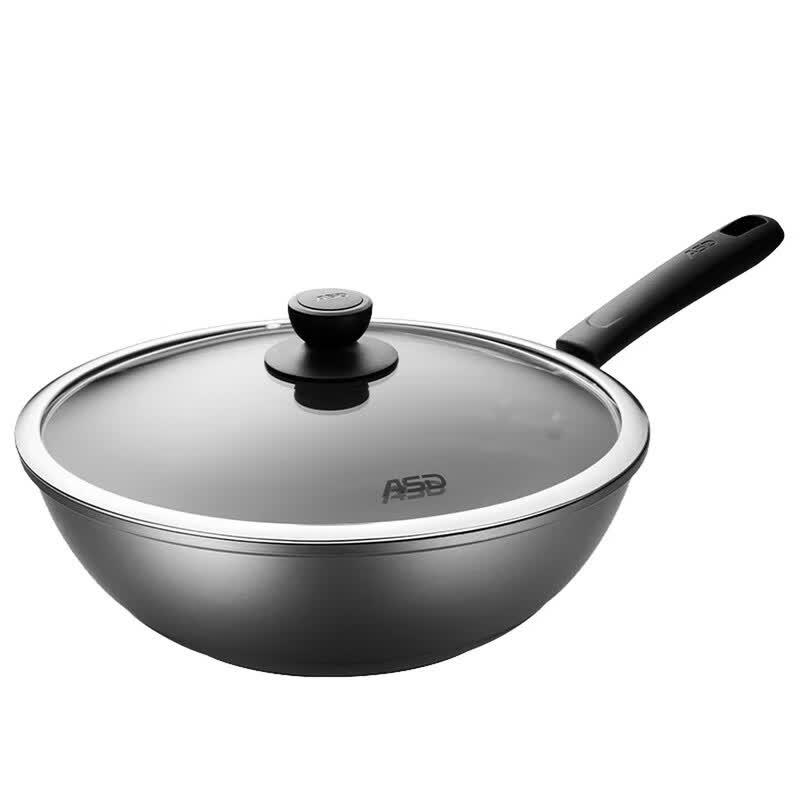 ASD 34cm Non-Stick Wok with Auxiliary Handle