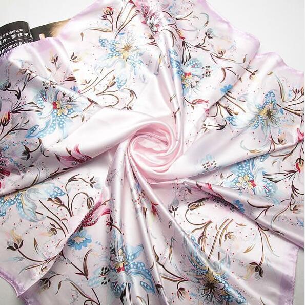 90*90cm Luxury Brand Women Silk Scarfs Van Gogh Painting Square Scarves Spring Summer Shawls For Ladies