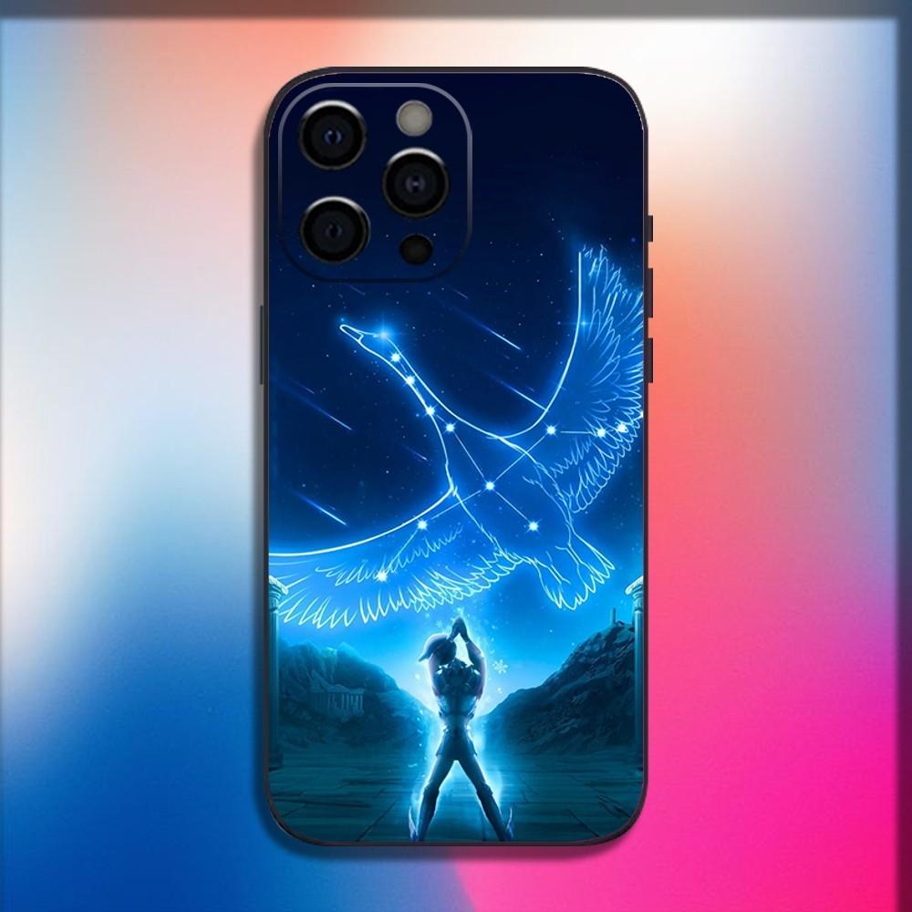 S-Saint Seiya Knights Phone Case For iPhone 16,15,14,13,12,11,Pro,X,XS,Max,XR,Plus,Mini Soft Black Cover