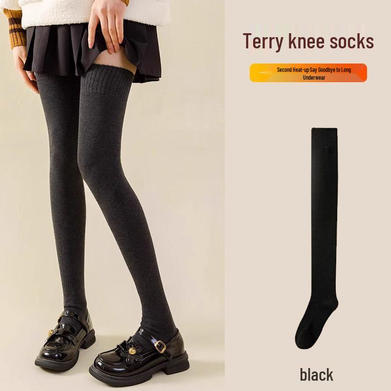 New Arrival: Women's Over-the-Knee Thigh-High Socks with Knee Pads, Anti-Slip, Perfect for Spring and Autumn
