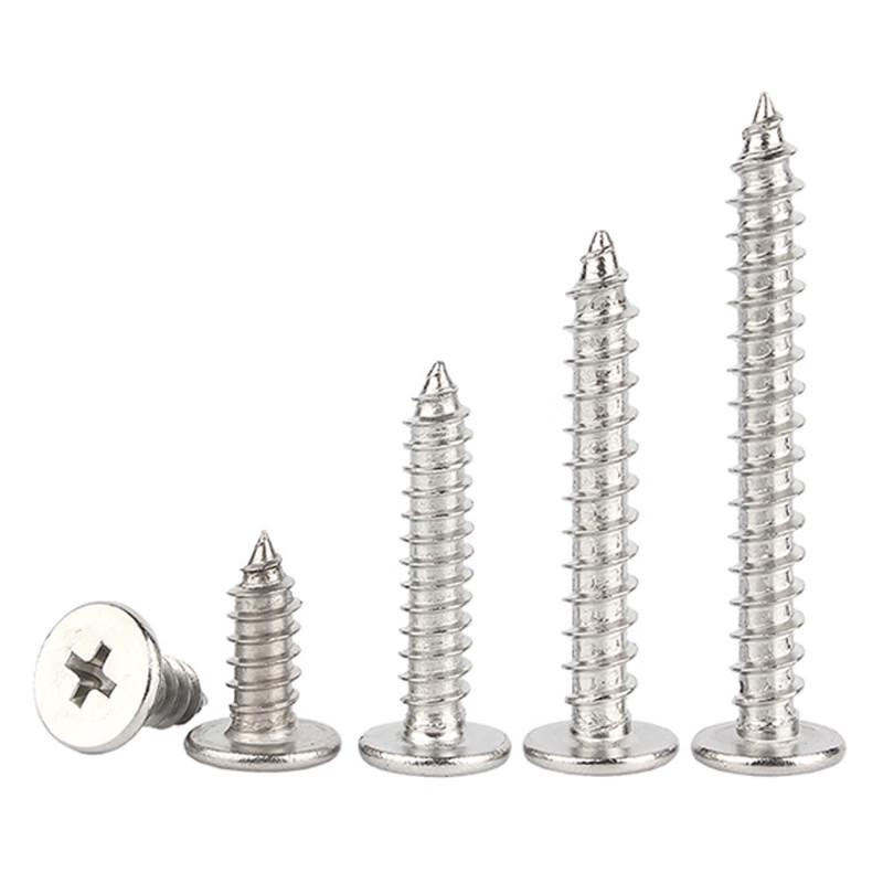 304 Stainless Steel Phillips Countersunk Flat Head Self-Tapping Screws