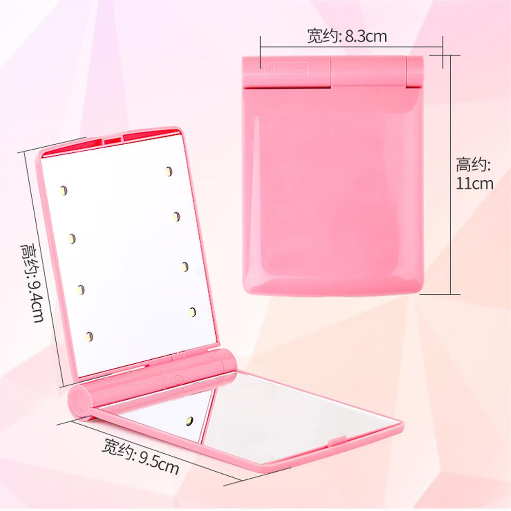 LED Makeup Mirror, Compact Small Folding Makeup Mirror, Portable Travel Makeup Mirror, Exquisite Women's Gift