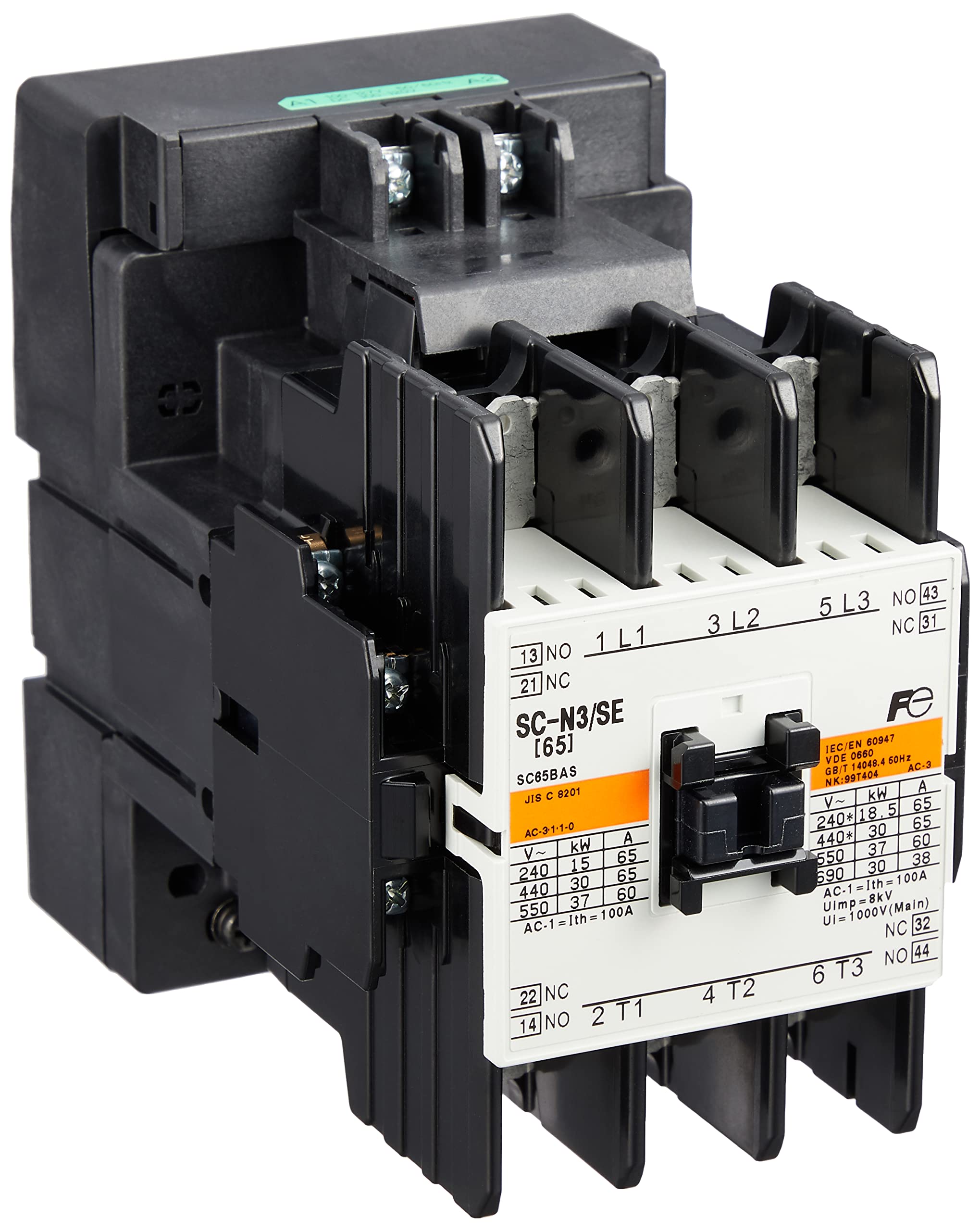 

Fuji Electric Equipment Control Super Magnet Electromagnetic Contactor case 100V Coil 100V (without cover) SC-N3/SE