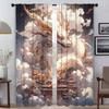 The Sky Guardian Dragon Kitchen Curtains for Living Room Curtain Halloween Decoration Tulle for Bedroom Partition Shades Elegant