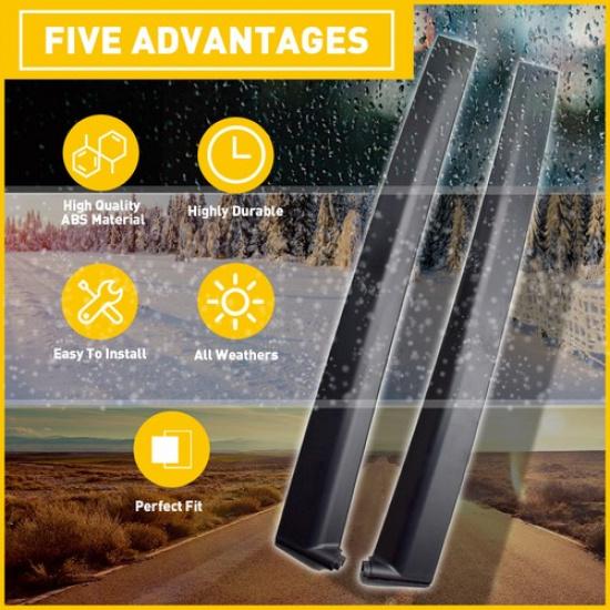 For 92-95 Honda Civic 2/3 Door Coupe Hatchback Door Garnish Trim Pillar Sash Set