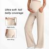European Maternity Wide-Leg Pants: High Waist, Breathable, Belly Support, Comfortable Fit for Autumn & Winter.