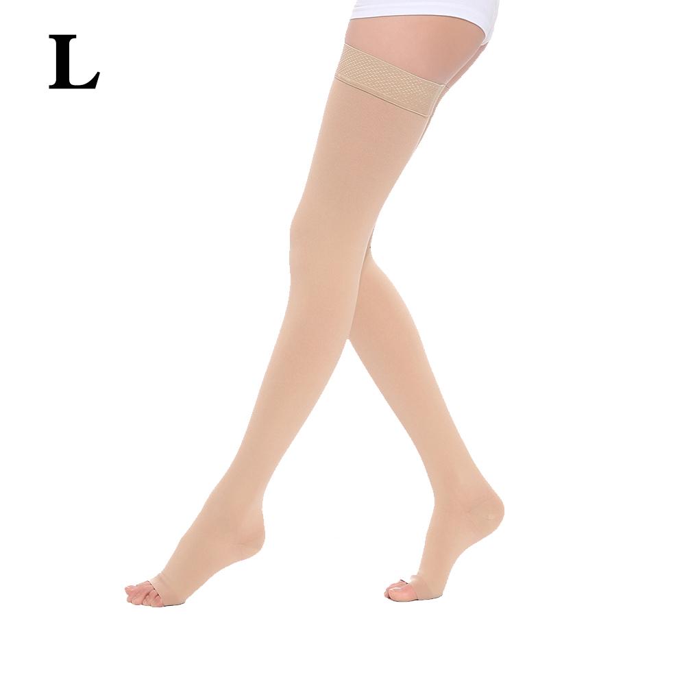 open toe thigh high socks