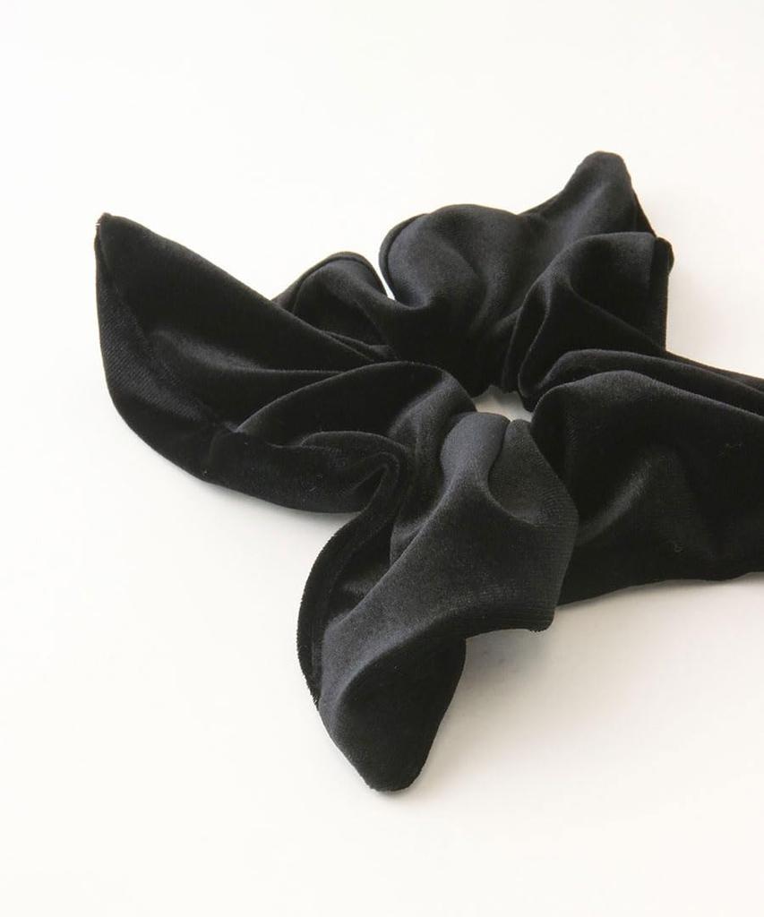 VINGTAINE Velour Square Hair for Scrunchie, Small, Arrangement, Elegant, Adults, Women, HS-225-BLACK
