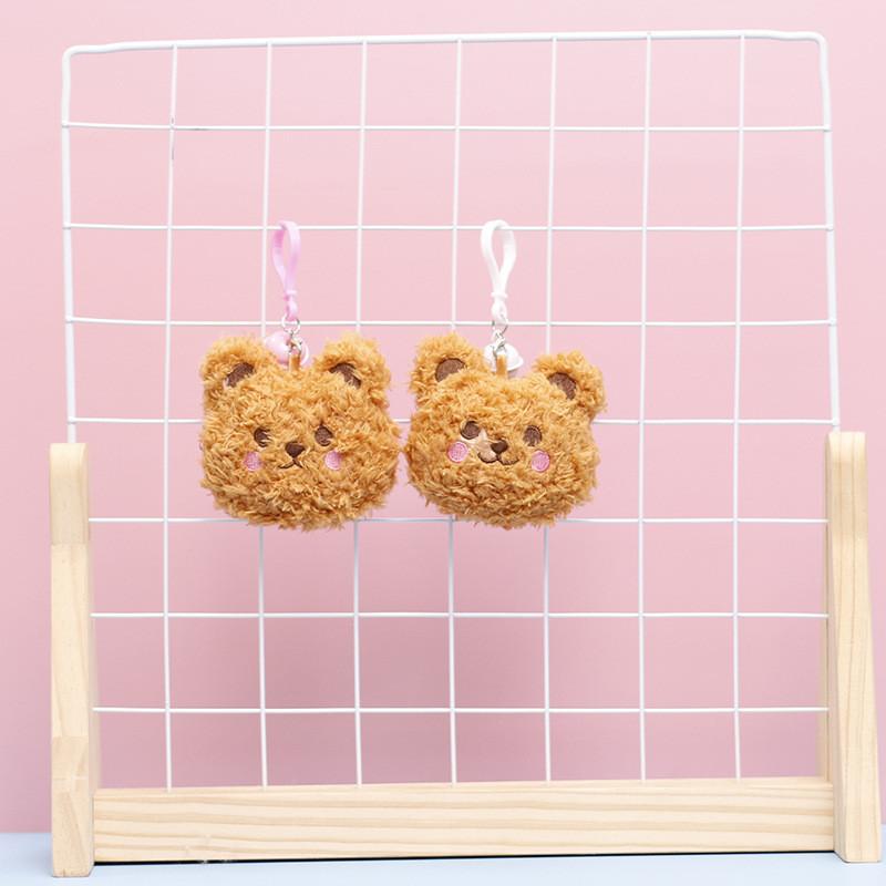 Keychain Cute Bear Cartoon Girls Backpack Decoration Hanging Plush Gift Doll