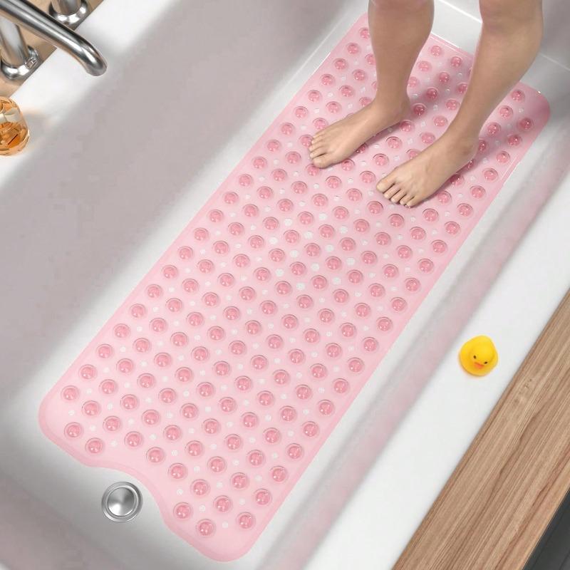 Extra Long Non-Slip Bathtub Mat With Drainage Holes And Suction Cups Non-Slip Bathtub Mat