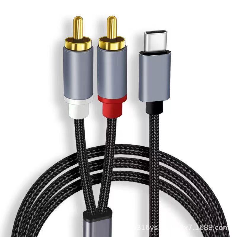 

Аудиокабель Type-C на двойной RCA для устройств