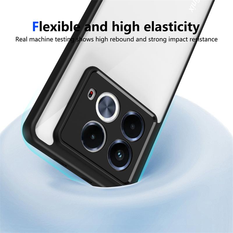 Infinix Note 40 5G X6851 X6852 Case Plating Silicone Bumper Shockproof Clear Back Cover Hard Phone Case for Infinix Note 40 5G