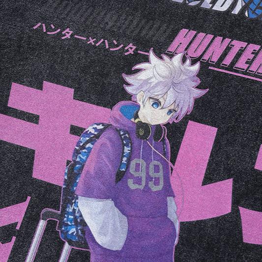 Harajuku Retro Animation Print Old Short-Sleeved T-Shirt Men And Women Street Hip-Hop Versatile Couple Half-Sleeved Tee Shirt