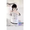 2KWEIRD Y2K Summer Top Off Shoulder Cartoon Print Short Sleeve Loose Versatile Japanese Style for Women