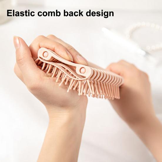Elastic Tooth Brush Curly Hair for Women, Scalp Massage Vented Paddle Women Brush, Anti-static Detangling Styling with Ergonomic Handle Comb