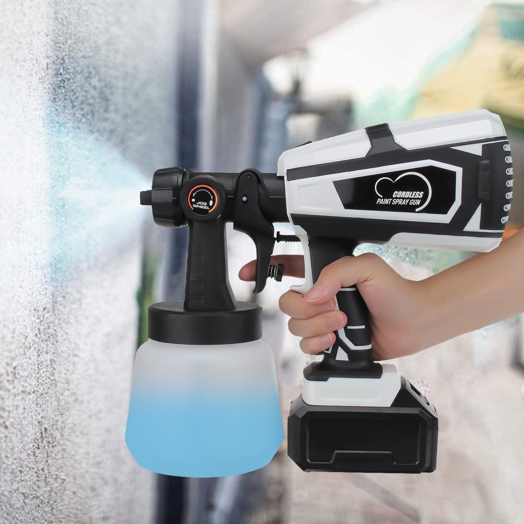 1000ML 21V Electric Cordless Spray Gun High Power Home Electric Paint Sprayer With 3 Nozzle Easy Spraying Perfect for Beginner