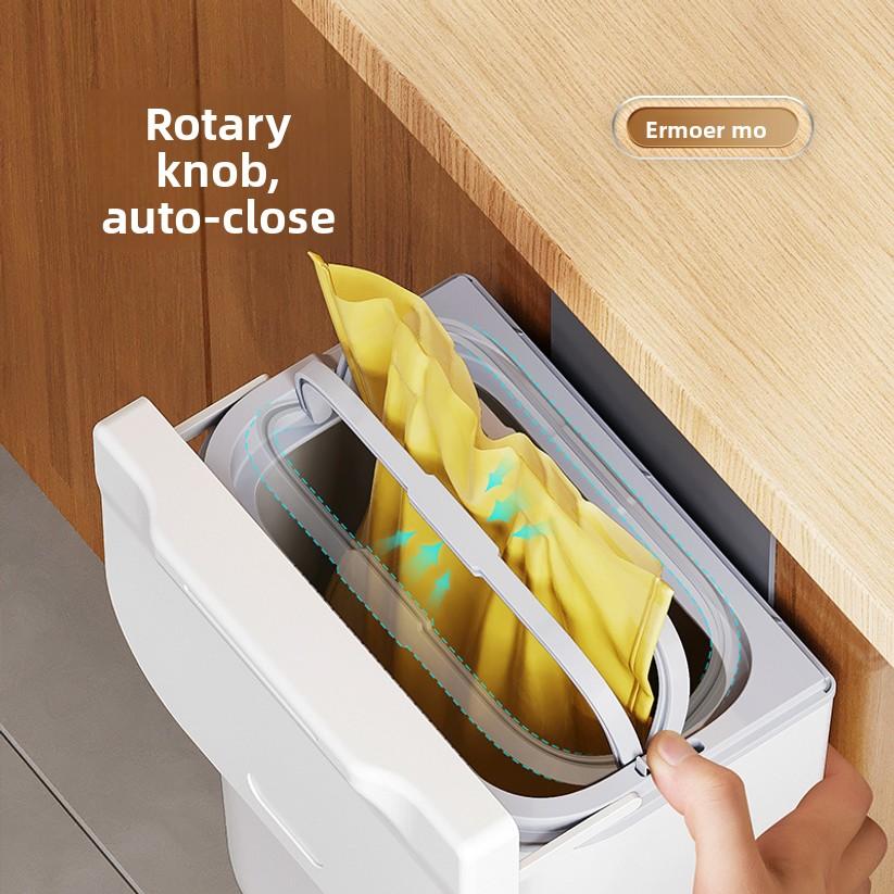 Wall Mounted Trash Can Household Galley Waste Bin Hanging Bathroom Trash Can With Lid Food Garbage Bin Kitchen Accessories 7/9L