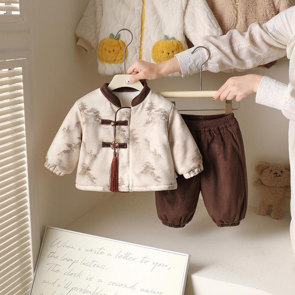 Winter Infant & Toddler Chinese Style Fleece Two-Piece Set