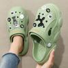 Fashion Thick Round Toe Slides Mules Women's Slippers and Ladies Sandals Shoes on Beach Outside Kawaii Cartoon Junior Cute H Sandal Sale