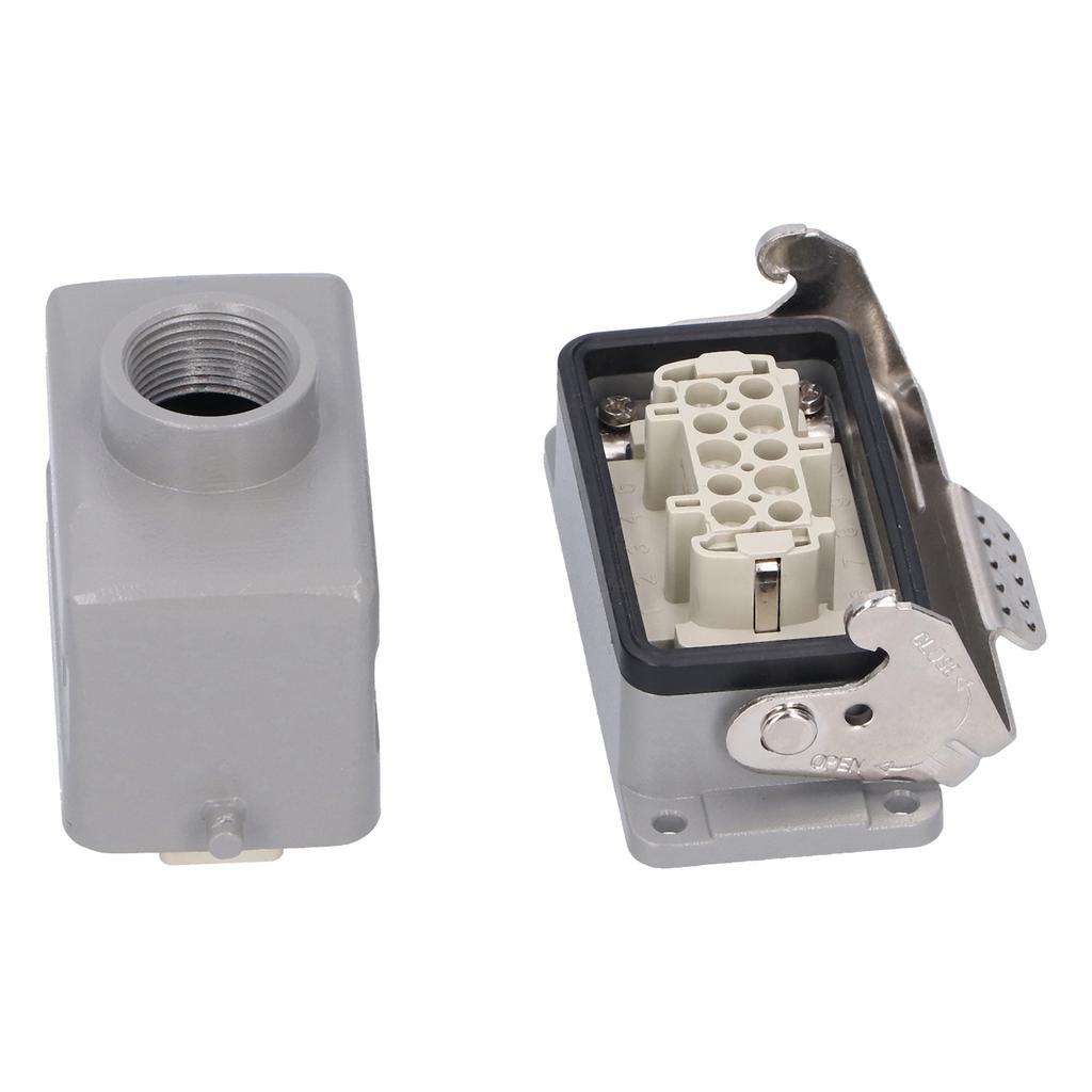 Heavy Duty Connector Rectangular Aviation Connector Plug Single Button 10Pin Industrial Supplies