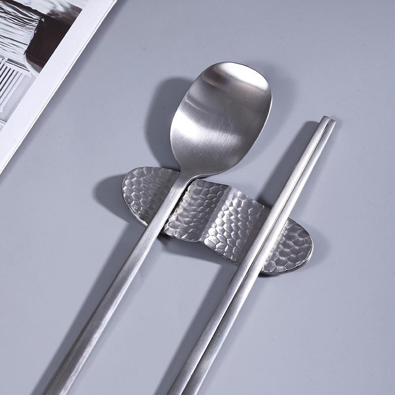 50pcs Stainless Steel Chopsticks Holder Double-use Chopsticks Storage Rack Chopsticks Rest Stand Kitchen Supplies Tableware