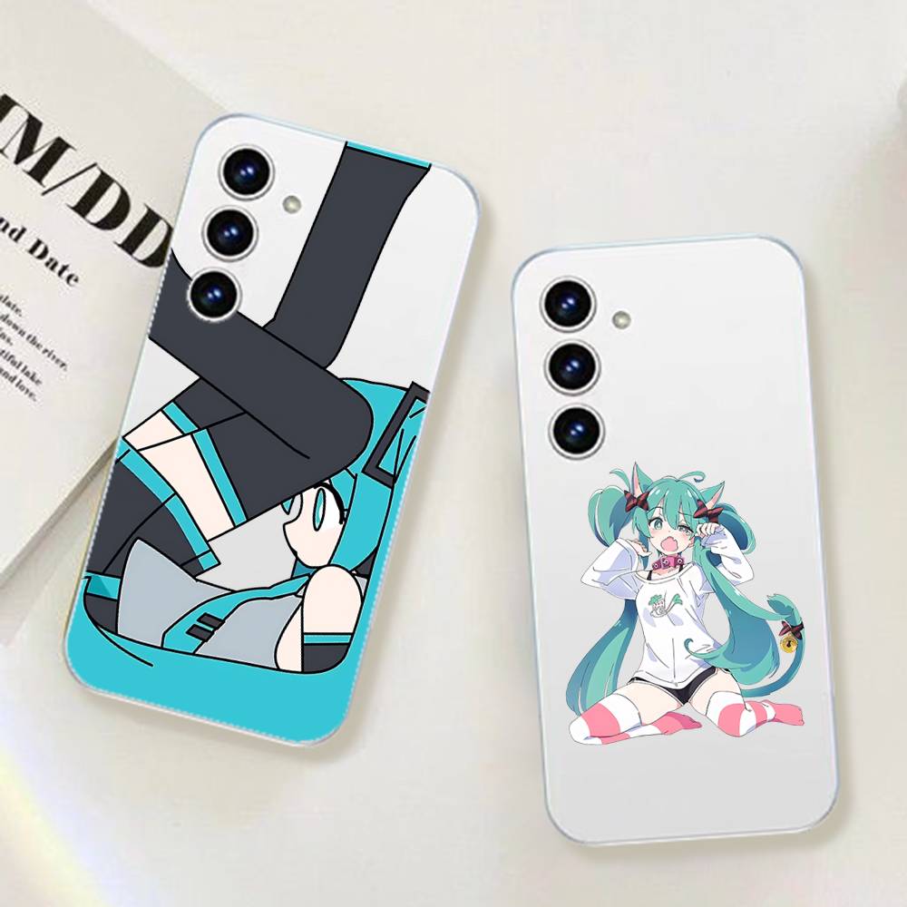 Kawaii H-Hatsune Miku-S Phone Case For Samsung Galaxy S25 S24 S23 S22 S21 FE Ultra Plus A32 A53 A13 A31 Soft Cover