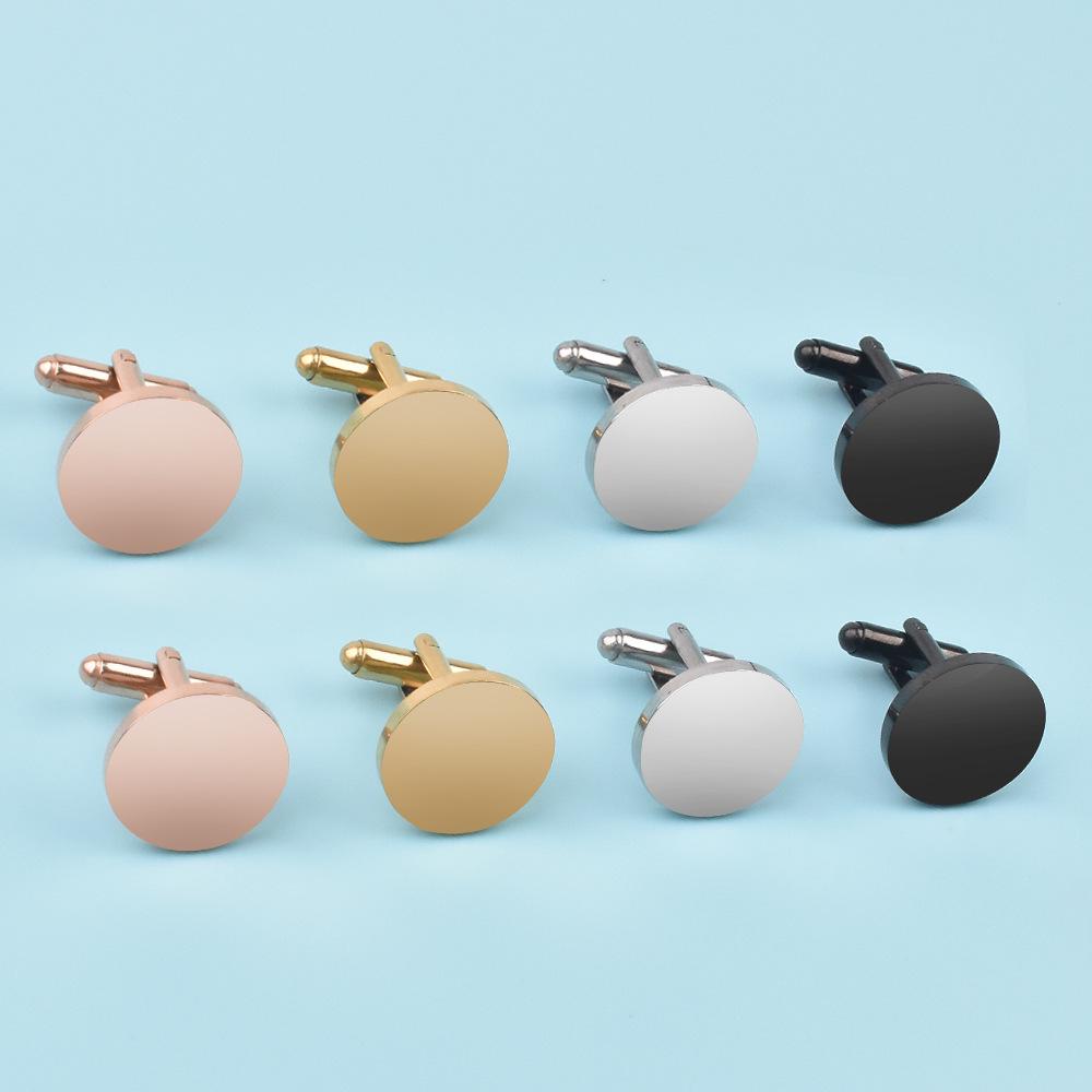 Stainless Steel Mirror Polished Men's Business Cufflinks