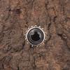 Round Black Onyx Gemstone Statement Eternity Friend Gift Ring Sterling Silver RR-49-19