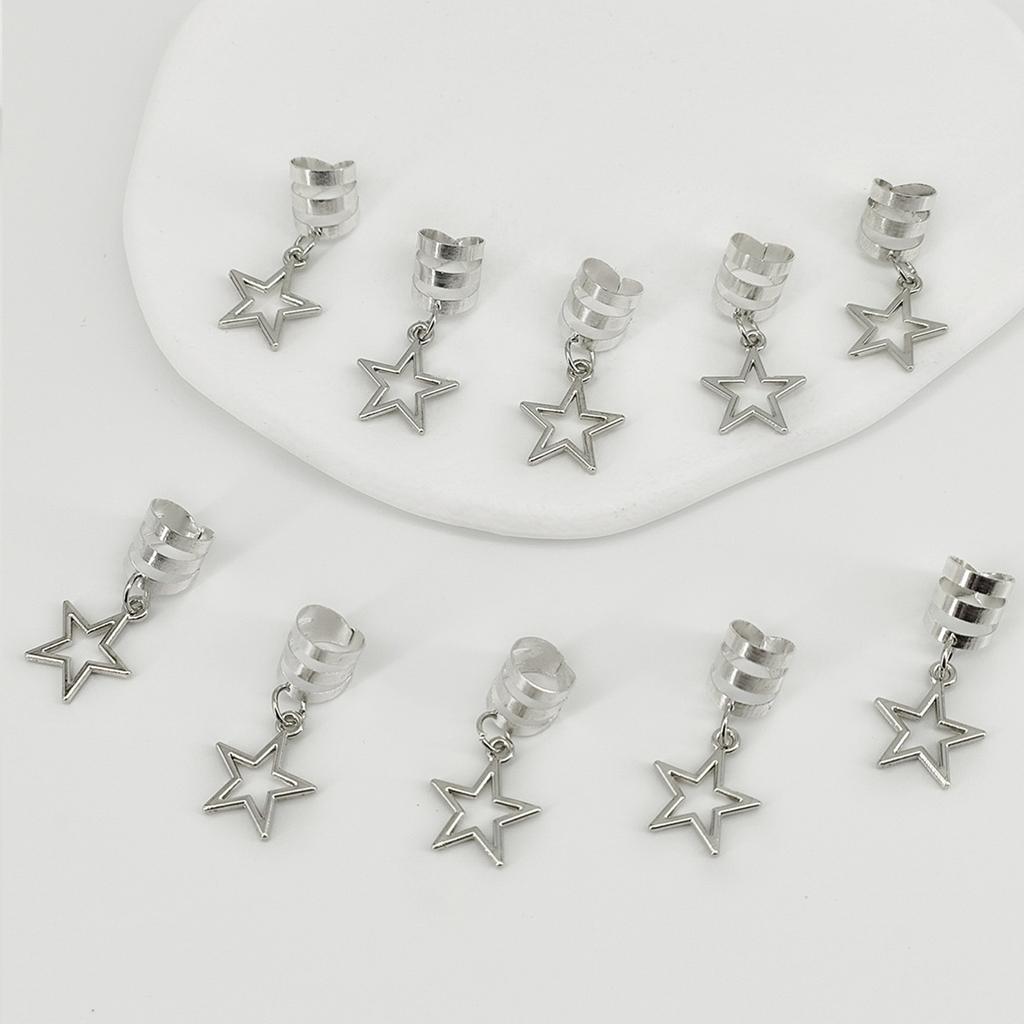 Pcs European and American TEA SHEIN popular DIY wig dreadlocks accessories hollow star braids hair extender ring