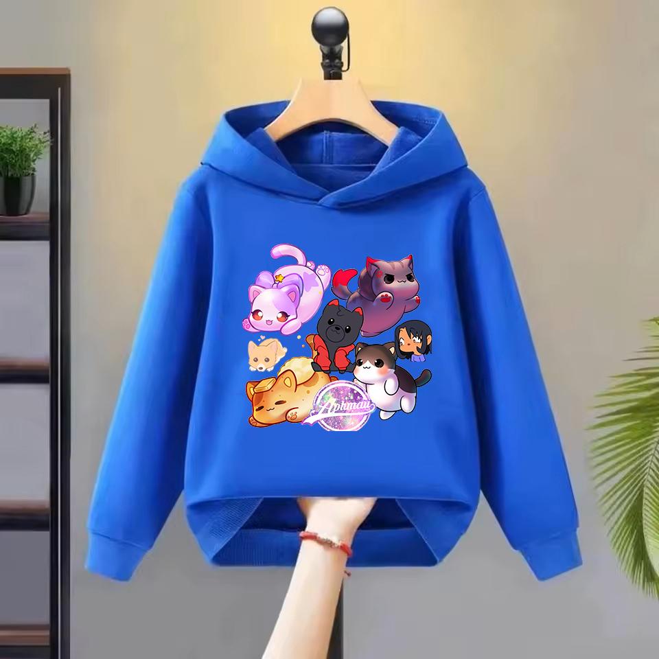Game Aphmau Graphic Hoodies Children Hooded Sweatshirt Kawaii Girls Pullover Winter Warm Hoodie Kids Clothes Boys Coat Autumn