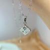 2ct Moissanite Woman Pendant Sier Necklace For Women Chains Party Bridal Fine Jewelry 925sterling Silver Necklace