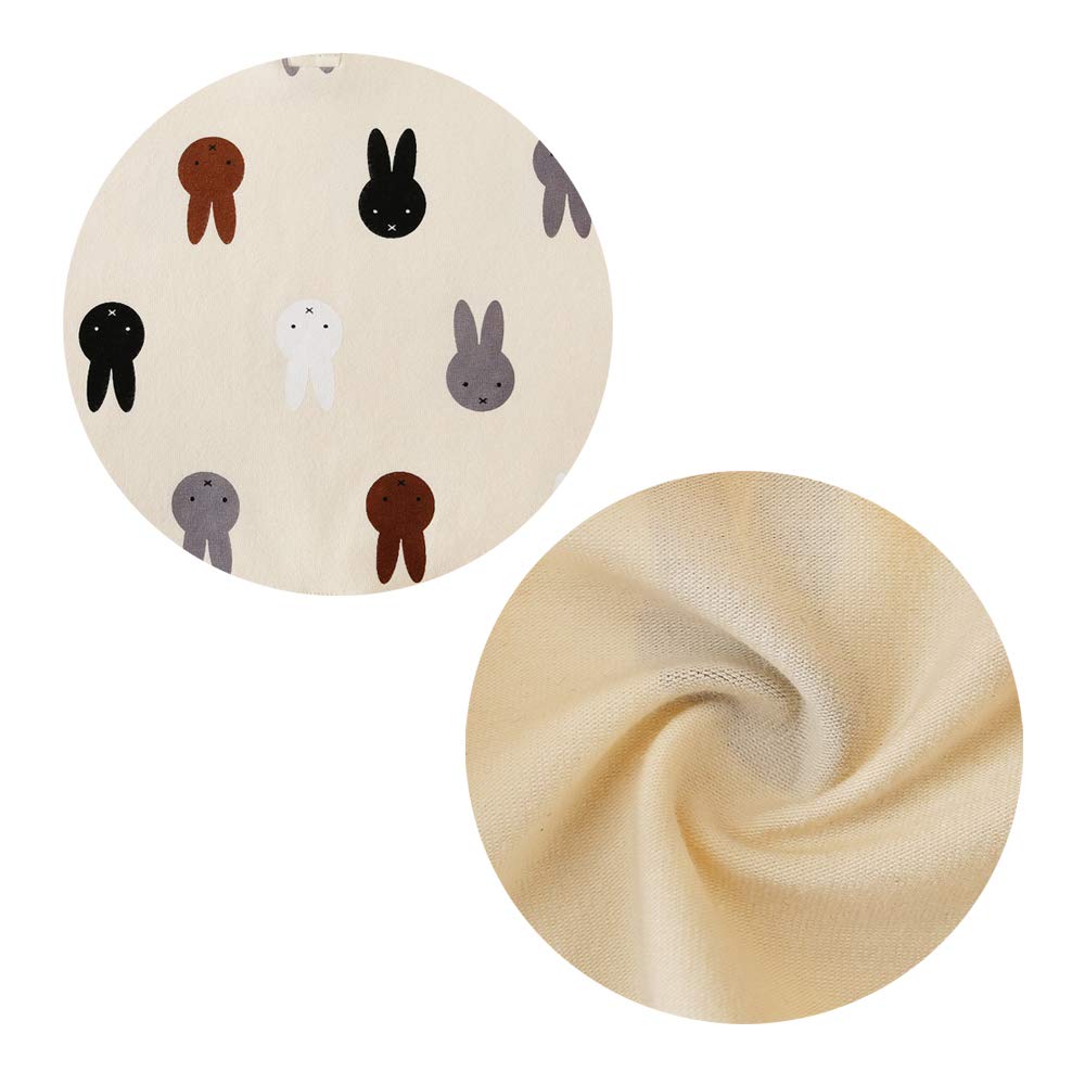 Baby Long Sleeve Newborn Unisex Pajamas for Boys and Rabbit Apricot Size 24M Clothes, Romper, Spring/Autumn Coverall, Girls, Pre-birth Gift, Print,