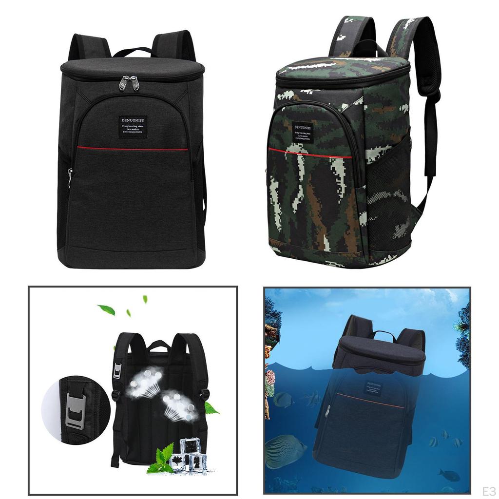 Backpack Thermal Bag Portable 2 Insulated Compartments Large Capacity Picnic for