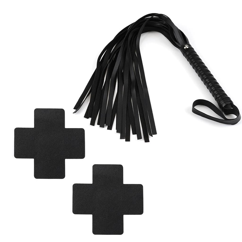 Liebe Seele Cosplay Bondage SM Goods Props Restraints Set Black Leather Couples Boredom Training Restraint Play 12-piece