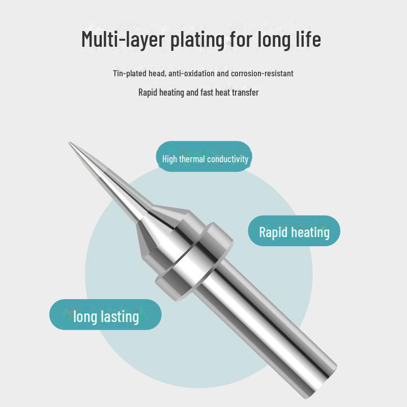 205H Universal High-Frequency Soldering Iron Tips: Sharp, Horseshoe, Knife, and Flat Heads for 500 Series