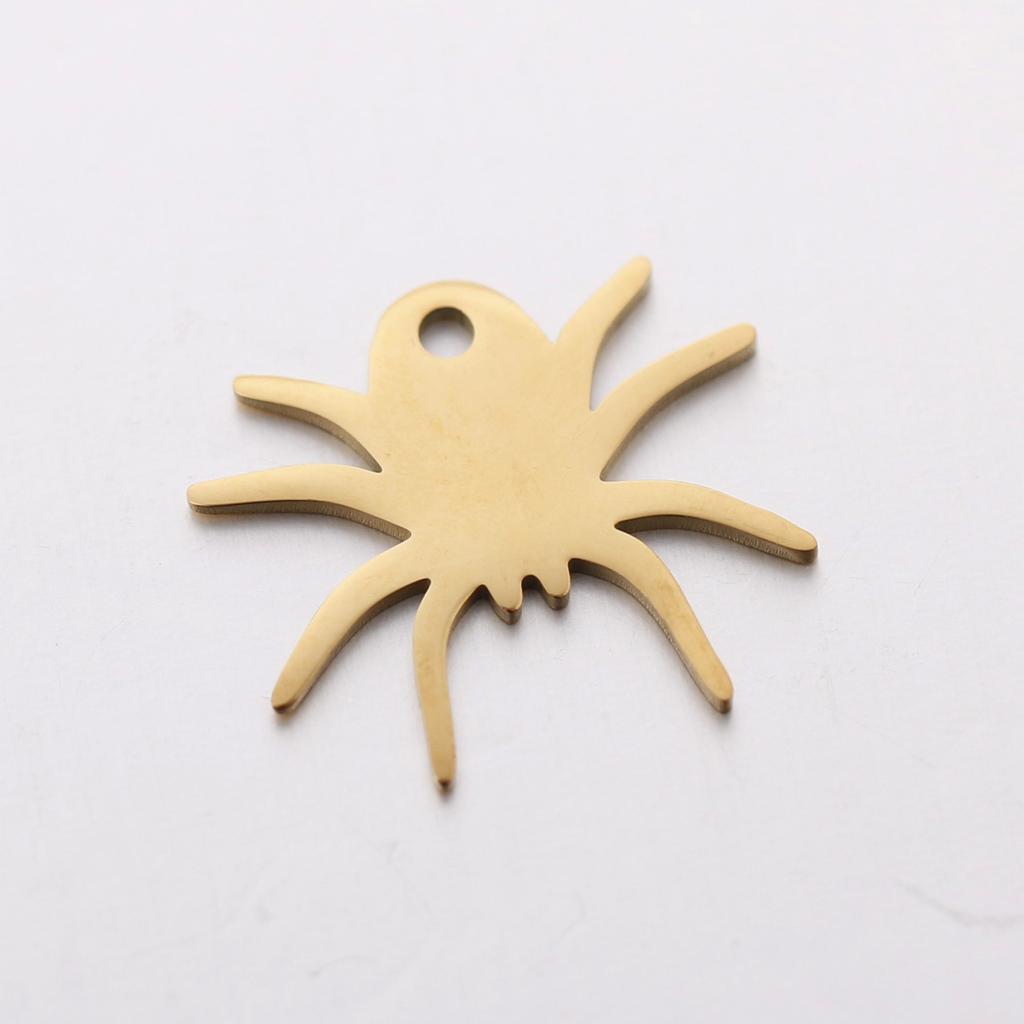3PCs Stainless Steel Halloween Charms Ghost Bat Spider Witch Tombstone Metal Pendants For Diy Jewelry Making Finding Accessories
