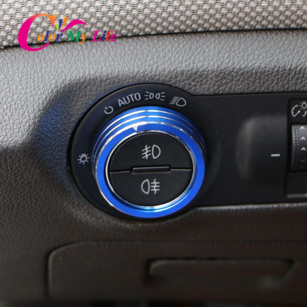 Car Headlight Switch Knob Cover Decoration Sticker Trim for Chevrolet Malibu Cruze Trax for Opel Mokka ASTRA