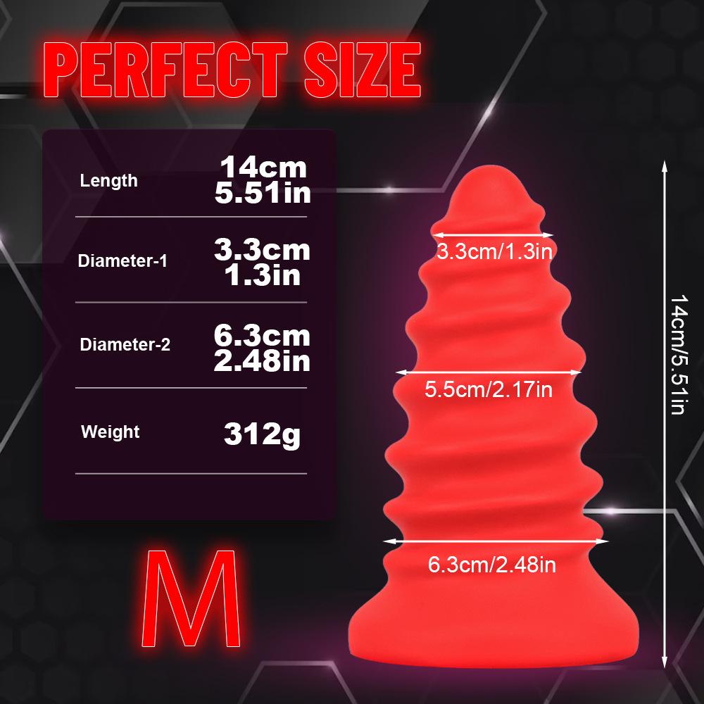 Screws Soft Silicone Anal Plug  Adult Male and Female SM Sex Toys  Masturbation Orgasm Toys  Irregular Anal Dilation
