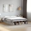 Bed Frame Concrete Grey 135x190 cm Particleboard